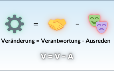 V=V-A: Veränderung ist Verantwortung minus Ausreden – Mentaltrainer Mentalcoach Mentalcoaching Supervisor Supervision – Michael Deutschmann, MSc – Mental Austria – Sautens Ötztal Imst Tirol – Coach – Führungskräftetraining – Teamtraining – Businesscoaching – Führungskräftecoaching – Teamcoaching – Gruppendynamik – Persönlichkeitsentwicklung – Teamentwicklung – Organisationsentwicklung – Konfliktcoaching – Konfliktcoach – Supervision – Supervisor – Psychologische Beratung – Psychosoziale Beratung – Unternehmensberatung – Organisationsberatung – Organisationsentwicklung – Change Management – mentale Resilinz - Change-Management mit mentalem Fokus - Veränderungsmanagement